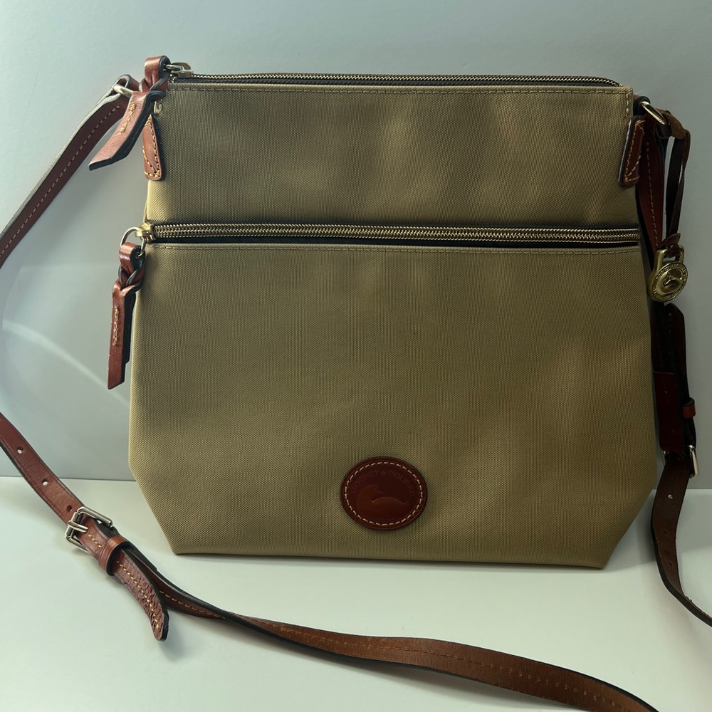 Dooney & Bourke Tan and Brown Crossbody Bag